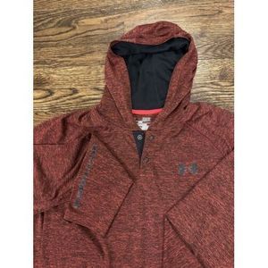 Under‎ Armour Heatgear Loose Men's  Hoodie Small Burgundy Red Gym Lightweight
